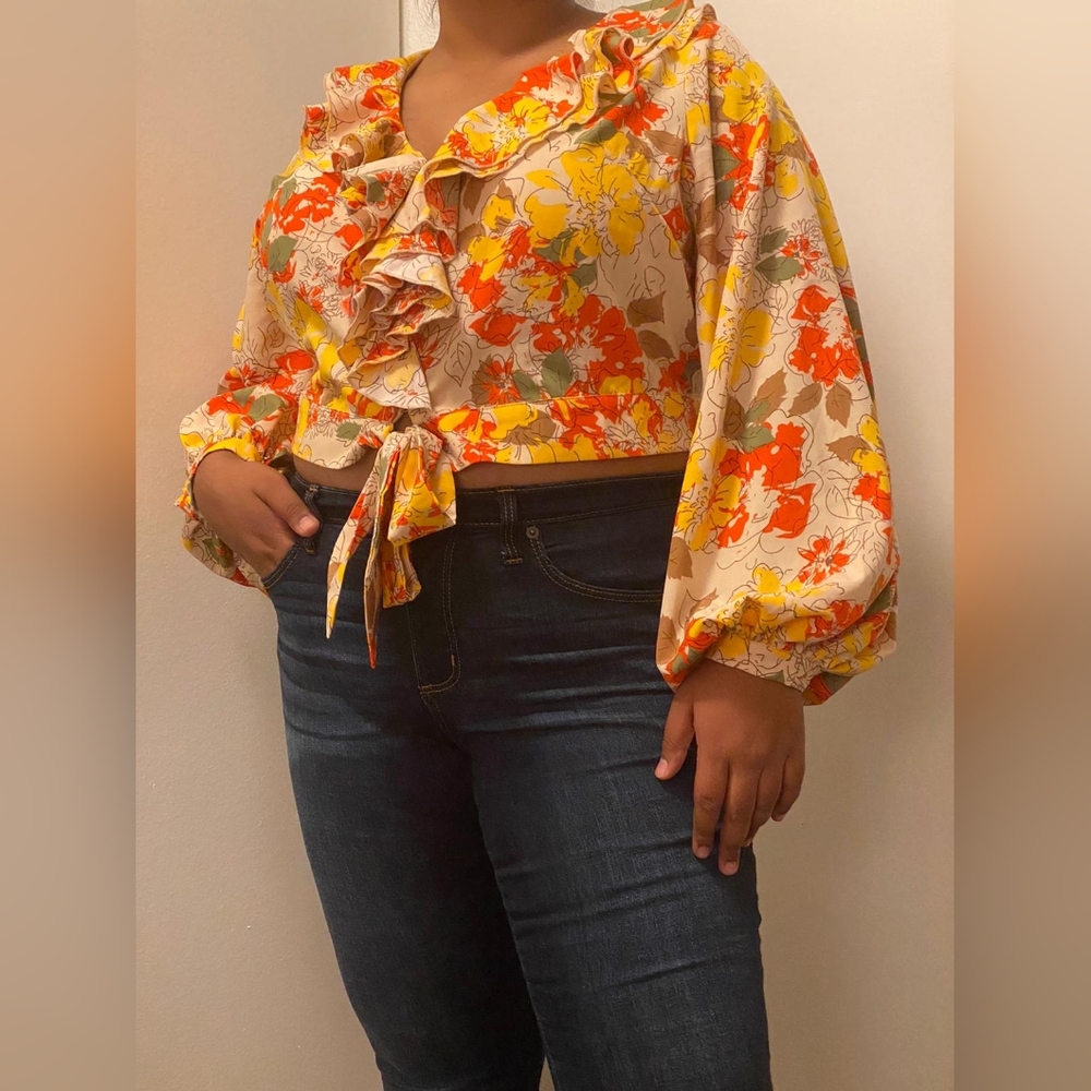 Ruffled 70s top
